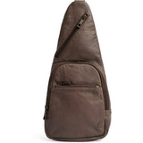 Unik aflang bumbag i blødt skind / 11304 - Dark Taupe - DEPECHE