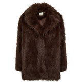 Vera faux fur jakke / 100386 - Brown - DEPECHE