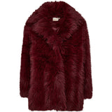 Vera faux fur jakke / 100386 - Burgundy - DEPECHE