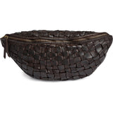 Warsaw bumbag i håndflettet skind / 16940 - Dark brown - DEPECHE
