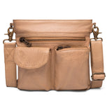 DEPECHE Cool crossbody taske i kvalitetslæder Cross over 156 Camel