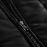 Depeche leather wear Cool puffet lædervest i blød kvalitet Jackets 099 Black (Nero)