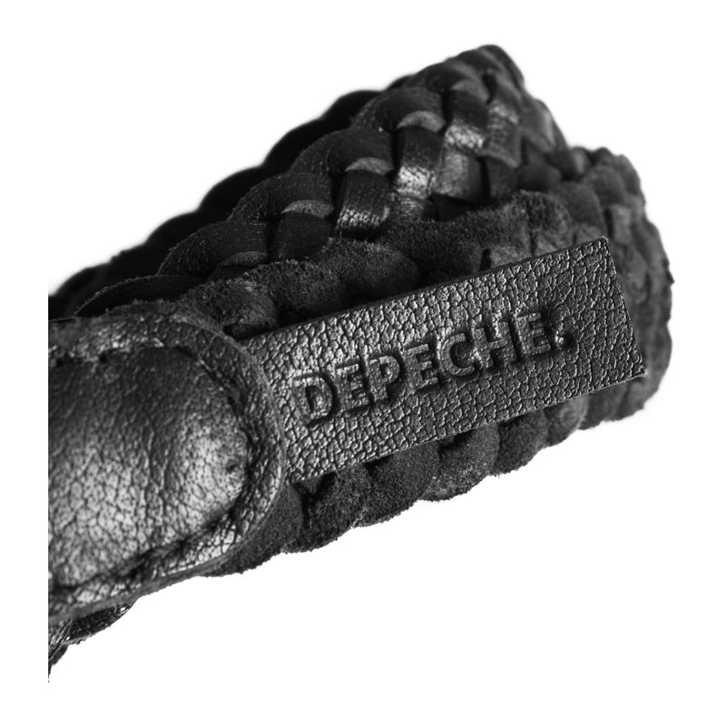 DEPECHE Flettet smalt bælte i blød skindkvalitet Belts 099 Black (Nero)