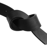 DEPECHE Jeans læderbælte dekoreret med stort bæltespænde Belts 099 Black (Nero)