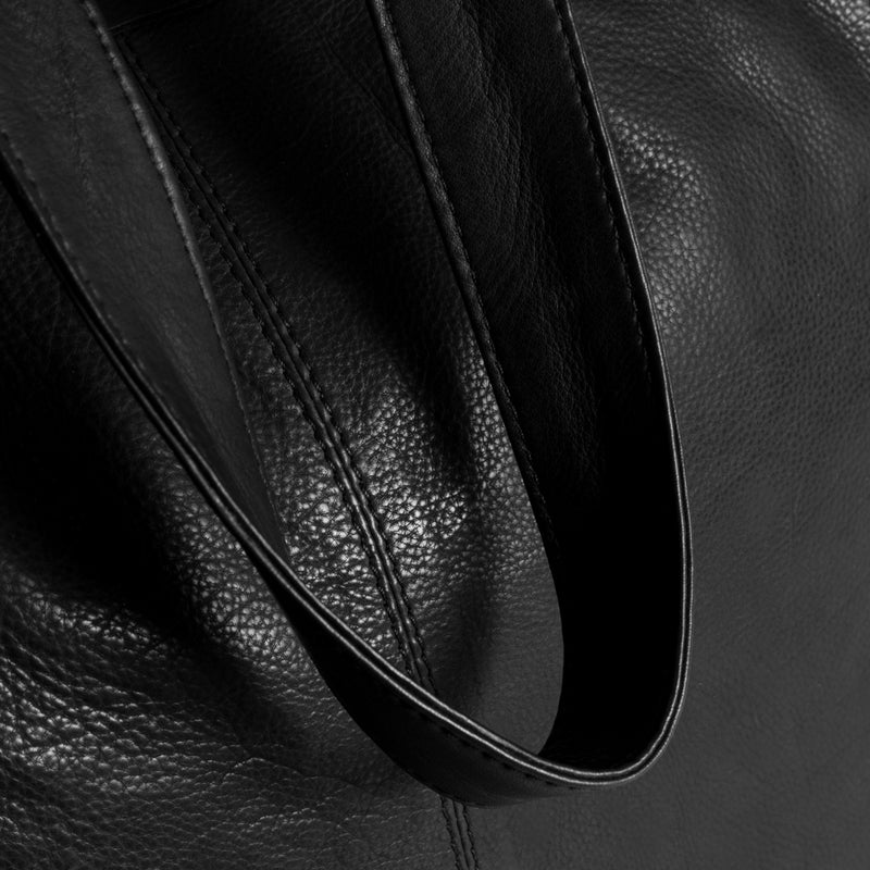 DEPECHE Klassisk skind shopper taske i tidsløst design Shopper 099 Black (Nero)
