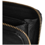DEPECHE Lille enkel pung i blødt skind Purse / Credit card holder 099 Black (Nero)