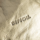 DEPECHE Lille rund læderpung i metallic look Purse / Credit card holder 206 Gold Metallic