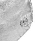 DEPECHE Lille rund læderpung i metallic look Purse / Credit card holder 207 Silver Metallic