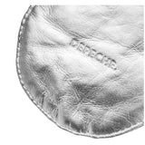DEPECHE Lille rund læderpung i metallic look Purse / Credit card holder 207 Silver Metallic