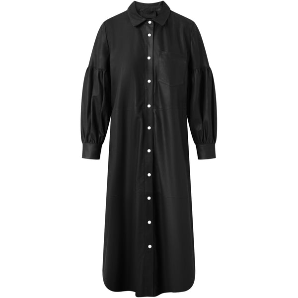 Depeche leather wear Maxikjole i blødt og lækkert skind Dresses 099 Black (Nero)