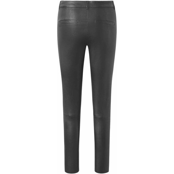Depeche leather wear Musthave RW Caroline chino læderbuks i strækkvalitet Pants 129 Dark grey