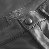 Depeche leather wear Musthave RW Caroline chino læderbuks i strækkvalitet Pants 129 Dark grey