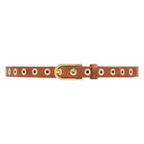 DEPECHE Smalt bælte med cool detaljer Belts 015 Brown