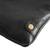 DEPECHE Smuk læder clutch dekoreret med guldfarvede lynlåse Small bag / Clutch 099 Black (Nero)