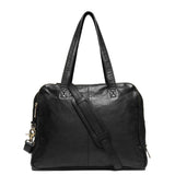 DEPECHE Stor arbejdstaske i blødt skind Shoulderbag / Handbag 099 Black (Nero)