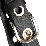 DEPECHE Cool læderbælte dekoreret med store eyelets Belt 097 Gold