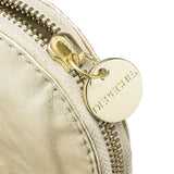 Lille rund læderpung i metallic look / 15690 - Gold Metallic - DEPECHE