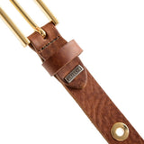 DEPECHE Smalt bælte med cool detaljer Belt 015 Brown