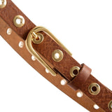 DEPECHE Smalt bælte med cool detaljer Belt 015 Brown