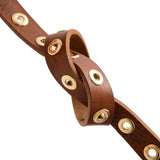 DEPECHE Smalt bælte med cool detaljer Belt 015 Brown