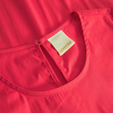 Depeche Clothing Abi bluse med pufærmer Tops 043 Red