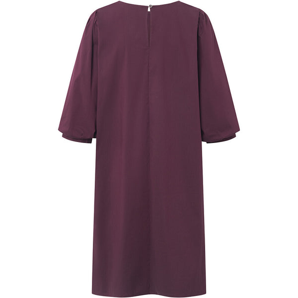 Depeche Clothing Abi kjole med ¾ pufærmer Dresses 279 Burgundy