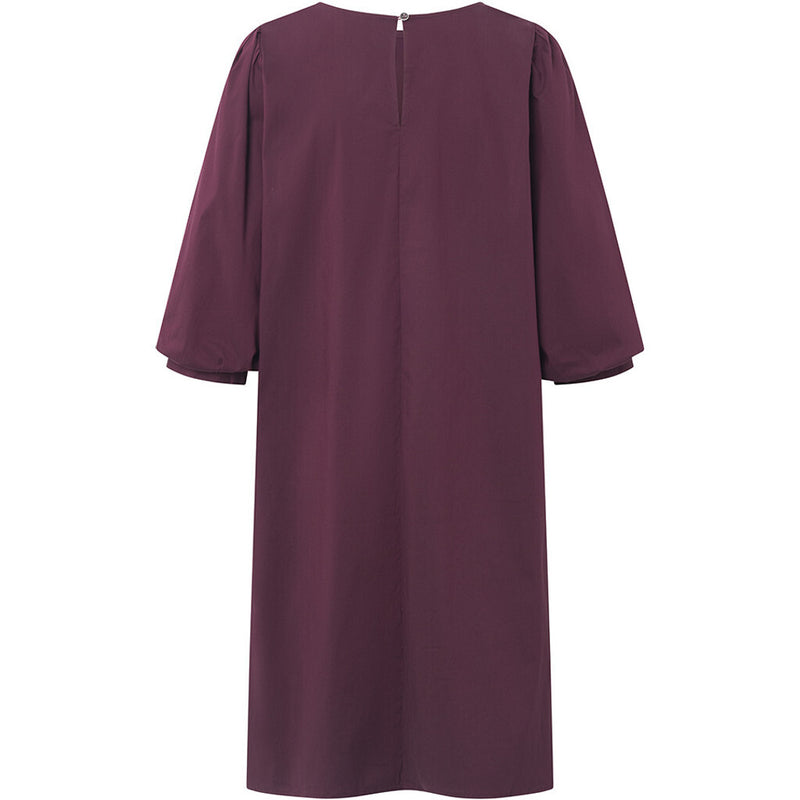 Depeche Clothing Abi kjole med ¾ pufærmer Dresses 279 Burgundy