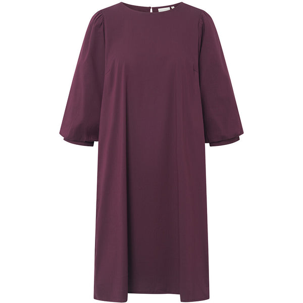 Depeche Clothing Abi kjole med ¾ pufærmer Dresses 279 Burgundy