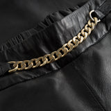 Depeche leather wear Alma straight fit skindbukser Pants 099 Black (Nero)