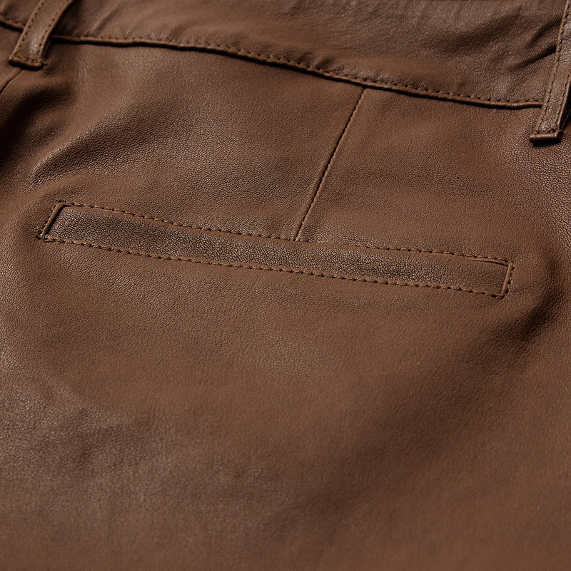 Depeche leather wear Amelia chino skindbuks i 7/8 dels længde Pants 199 Nougat