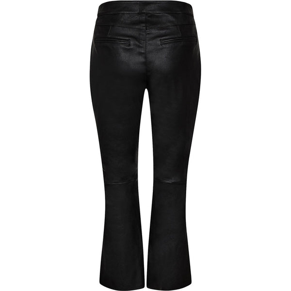 Depeche leather wear Anka 7/8 skindbuks med flare Pants 099 Black (Nero)