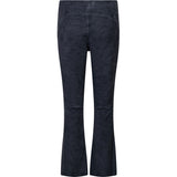 Depeche leather wear Ava HW Flare 7/8 Ruskindbuks Pants 031 Ocean