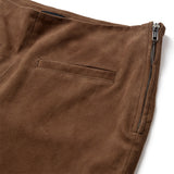 Depeche leather wear Ava HW Flare 7/8 Ruskindbuks Pants 311 Wood