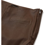 Depeche leather wear Ava HW Flare 7/8 Skindbuks Pants 224 Taupe