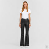 Depeche leather wear Ava HW Flare Skindbuks Pants 099 Black