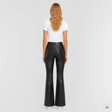 Depeche leather wear Ava HW Flare Skindbuks Pants 099 Black
