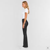 Depeche leather wear Ava HW Flare Skindbuks Pants 099 Black