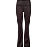 Depeche leather wear Ava HW Flare Skindbuks Pants 336 Dark Berry