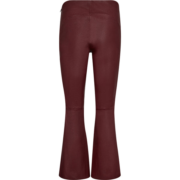 Depeche leather wear Ava RW flare 7/8 længde skindbuks i strækbar kvalitet Pants 279 Burgundy