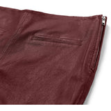 Depeche leather wear Ava RW flare 7/8 længde skindbuks i strækbar kvalitet Pants 279 Burgundy
