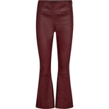 Depeche leather wear Ava RW flare 7/8 længde skindbuks i strækbar kvalitet Pants 279 Burgundy