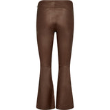 Depeche leather wear Ava RW flare 7/8 længde skindbuks i strækbar kvalitet Pants 309 Metallic Brown