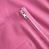 Depeche leather wear Ava RW flare 7/8 længde skindbuks i strækbar kvalitet Pants 195 Bubble gum