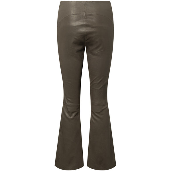 Depeche leather wear Ava RW flare skindbuks i strækbar kvalitet Pants 222 Smoke