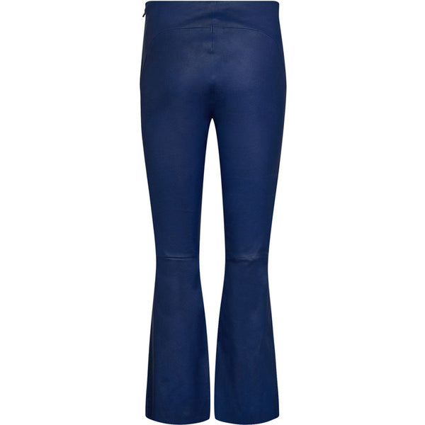 Depeche leather wear Ava RW flare 7/8 længde skindbuks i strækbar kvalitet Pants 247 Bright Blue