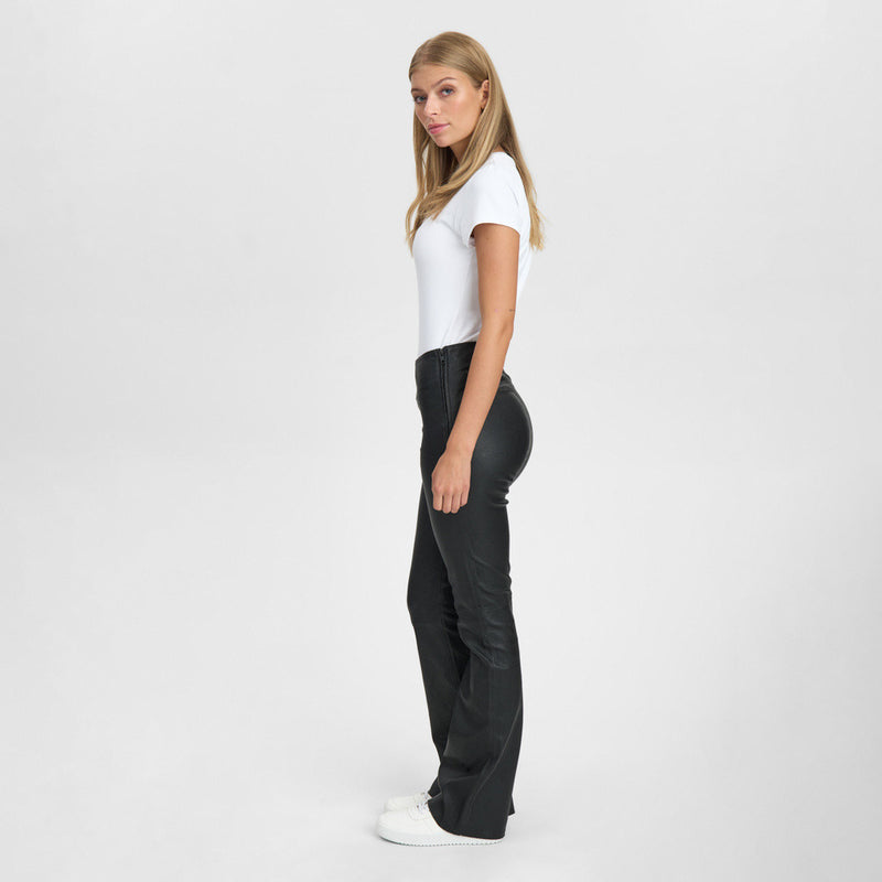 Depeche leather wear Ava skindbukser - fuld længde (RW) Pants 099 Black (Nero)