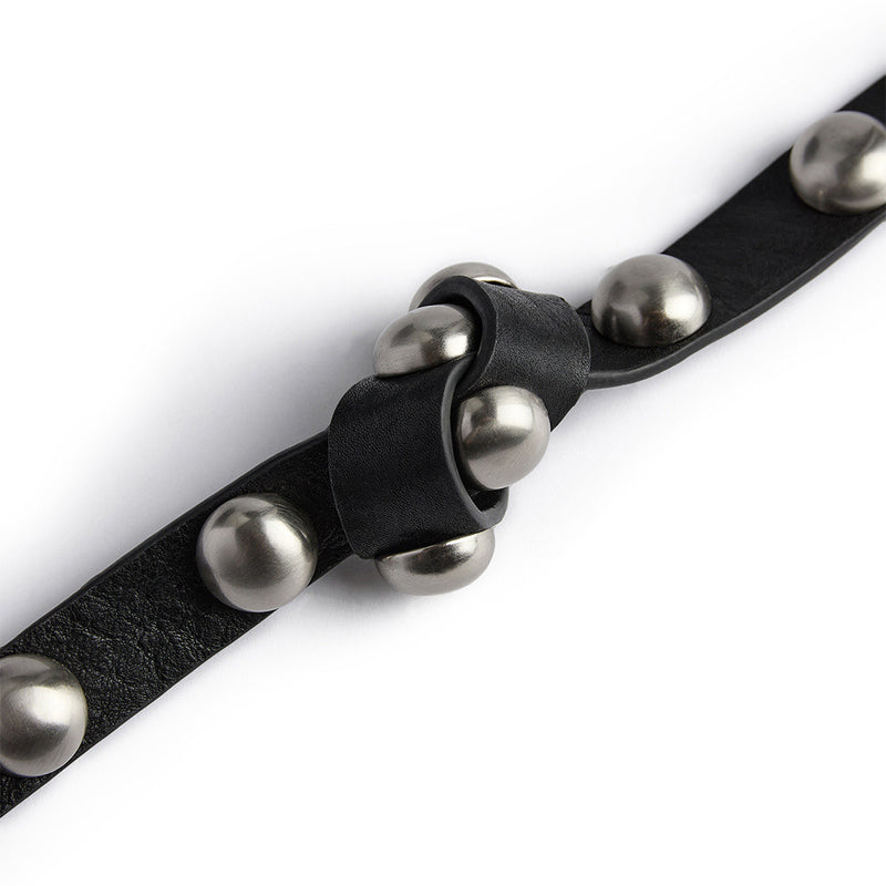 DEPECHE Bælte med nitter Belts 300 Black/Amr silver