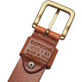 DEPECHE Bælte med smukt broderi Belts 040 Dark cognac