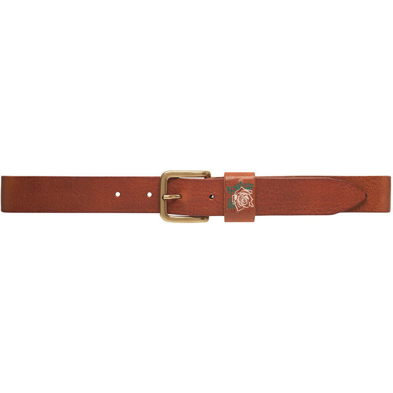 DEPECHE Bælte med smukt broderi Belts 040 Dark cognac