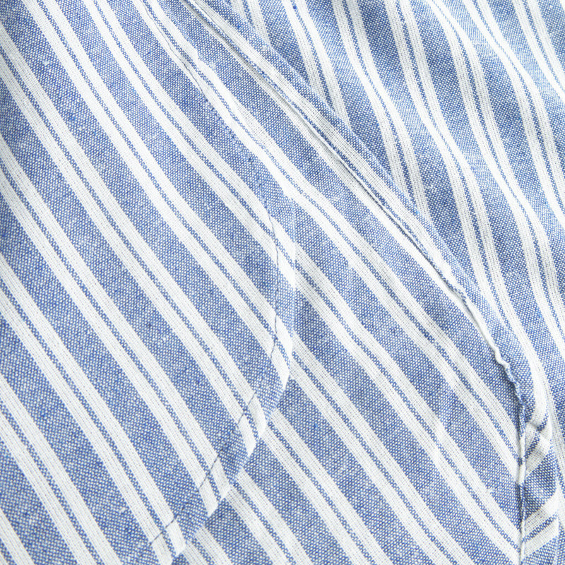 Depeche Clothing Beate underknee skjorte i stripet print Shirts 259 Blue Yarndye Stripe